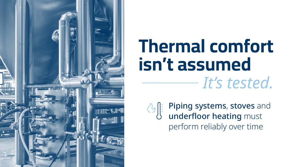 CEIS_spain's tweet photo. 🌡️ Thermal comfort isn’t assumed, it’s tested.

Piping systems, stoves and underfloor heating must perform reliably over time.

✅ At CEISLAB, we test to ensure durability and efficiency.
#HeatingSystems #PipingSystems #Testing #CEISLAB https://t.co/hpMEnDx0Nx