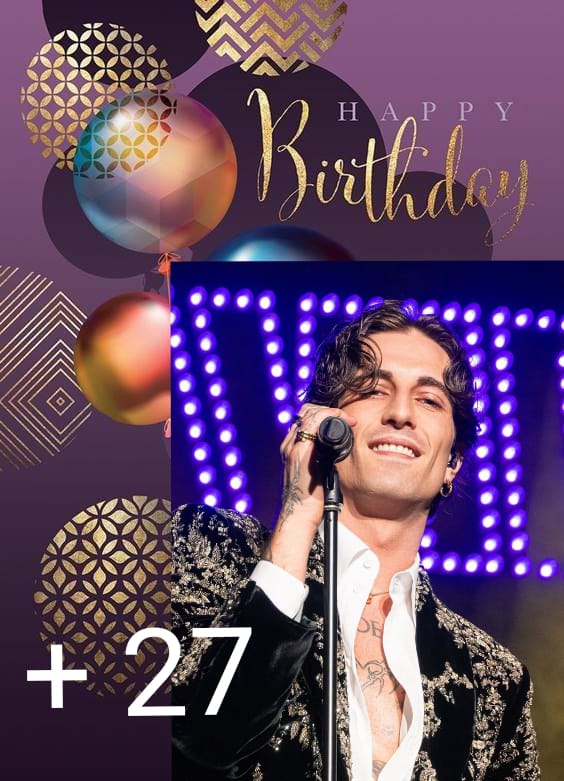 serenarainis's tweet photo. Tantissimi auguri Damiano , felice compleanno. Tu con la tua musica sei il  regalo più bello . 🎂🍾🥂♥️🥰🫂🫶🏻 #damianodavid #DD27Years @daviddamiano99 https://t.co/DsbFPOFikI