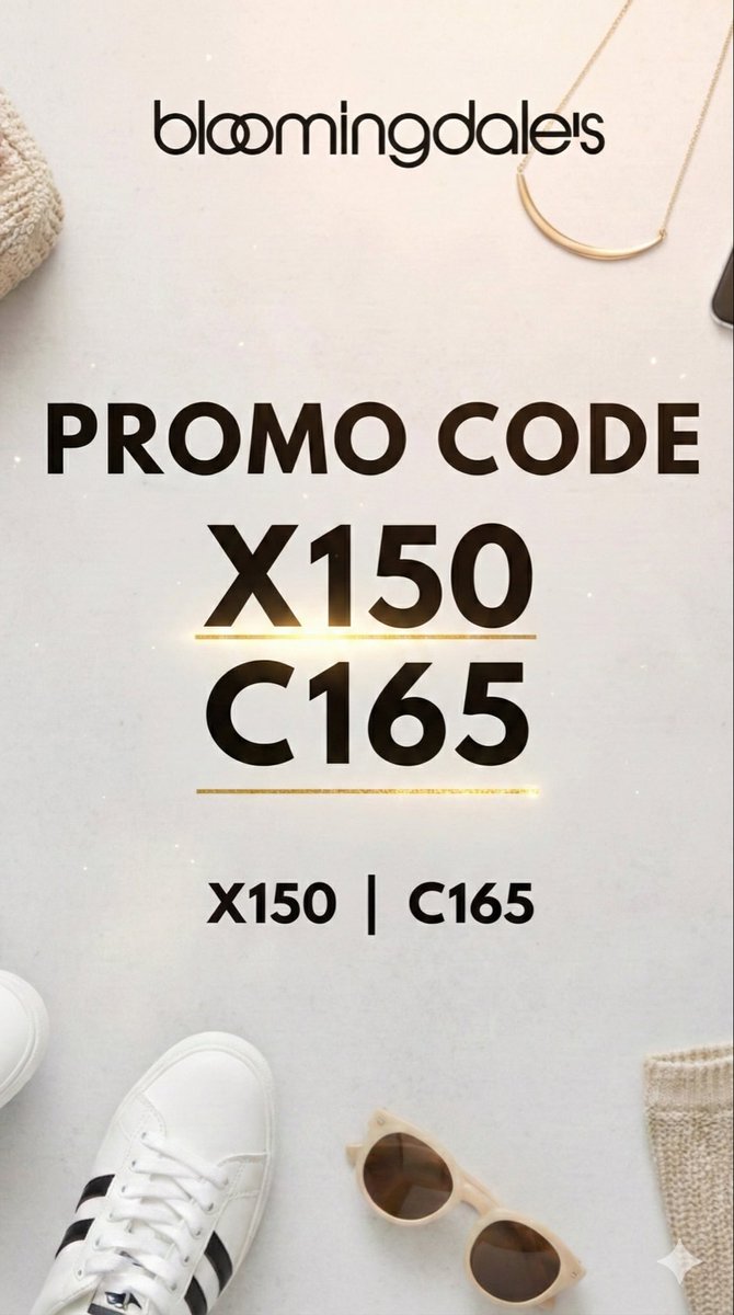 Loukaphotograph's tweet photo. Elevate your luxury shopping with Bloomingdale’s and save more using discount codes X150 and C165. Discover premium fashion, beauty, accessories, and home essentials with exclusive offers across GCC countries.
#fyp #foryou 
#Bloomingdales https://t.co/CPxKwLXvhq