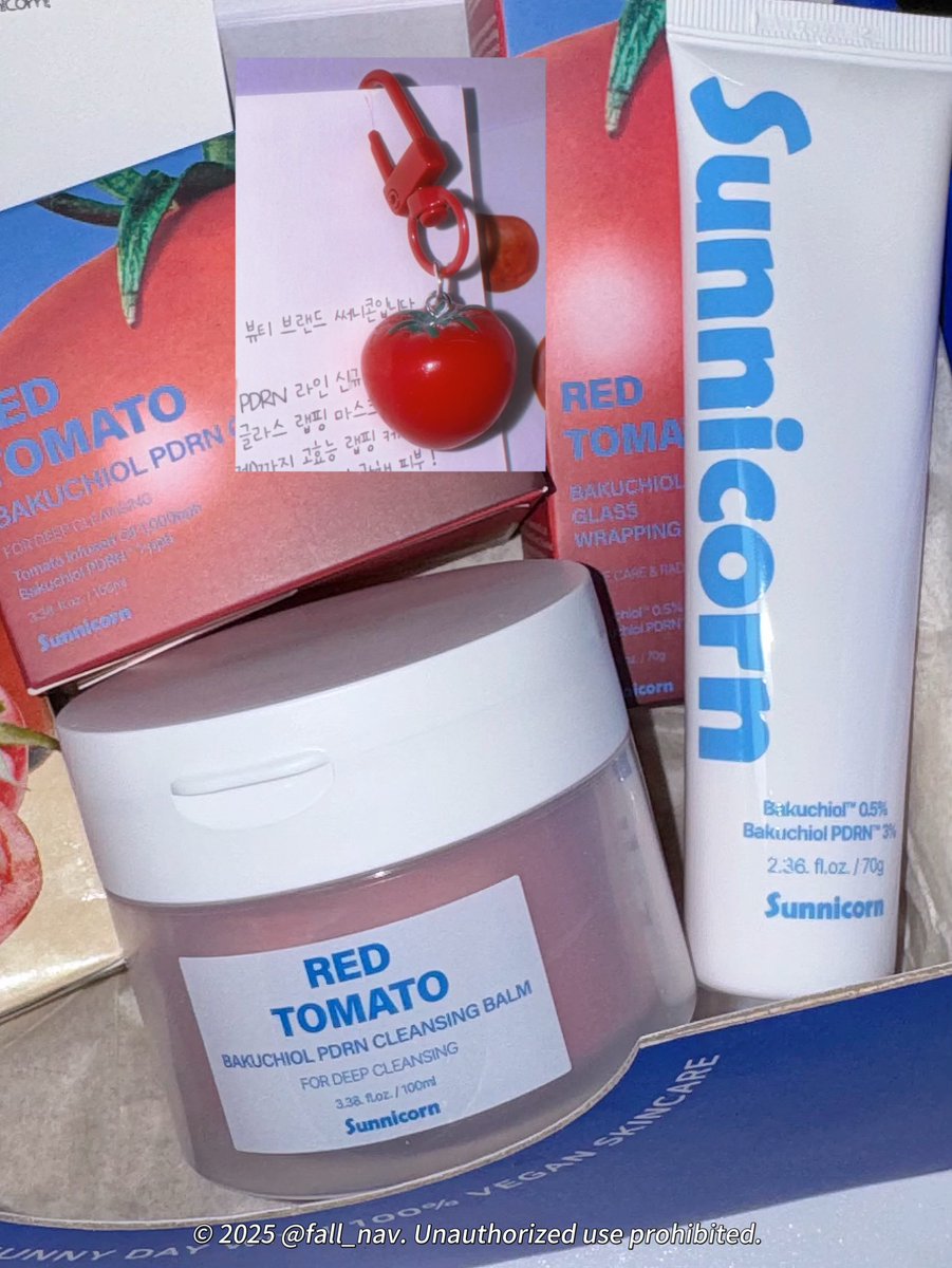 #협찬 #RT이벤트 

🍅RT해주신 두 분께 써니콘 레드 토마토 바쿠치올 PDRN 글라스 랩핑마스크, 브러시 SET를 드립니다!

✔️레드토마토 바쿠치올 PDRN 글라스 랩핑 마스크
✔️레드토마토 바쿠치올 PDRN 클렌징 밤

열자마자 토마토의 바다가 되...🍅
비건 뷰티 브랜드 써니콘에서 신상 나왔어요!✨