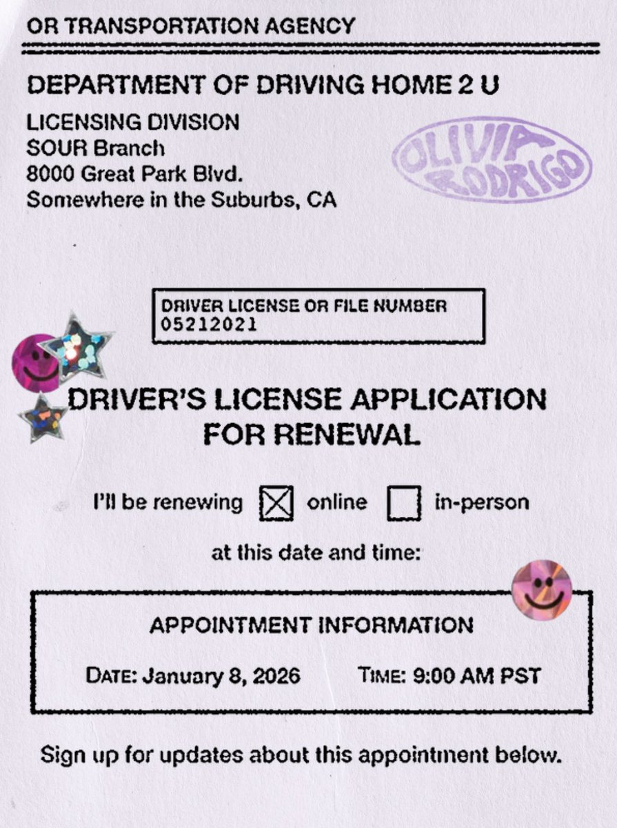 Can’t concentrate!!! Less than 24 hours until our driver license is renewed 🚙 <a href="/LiviesHQ/">olivia’s livies ❤️</a>