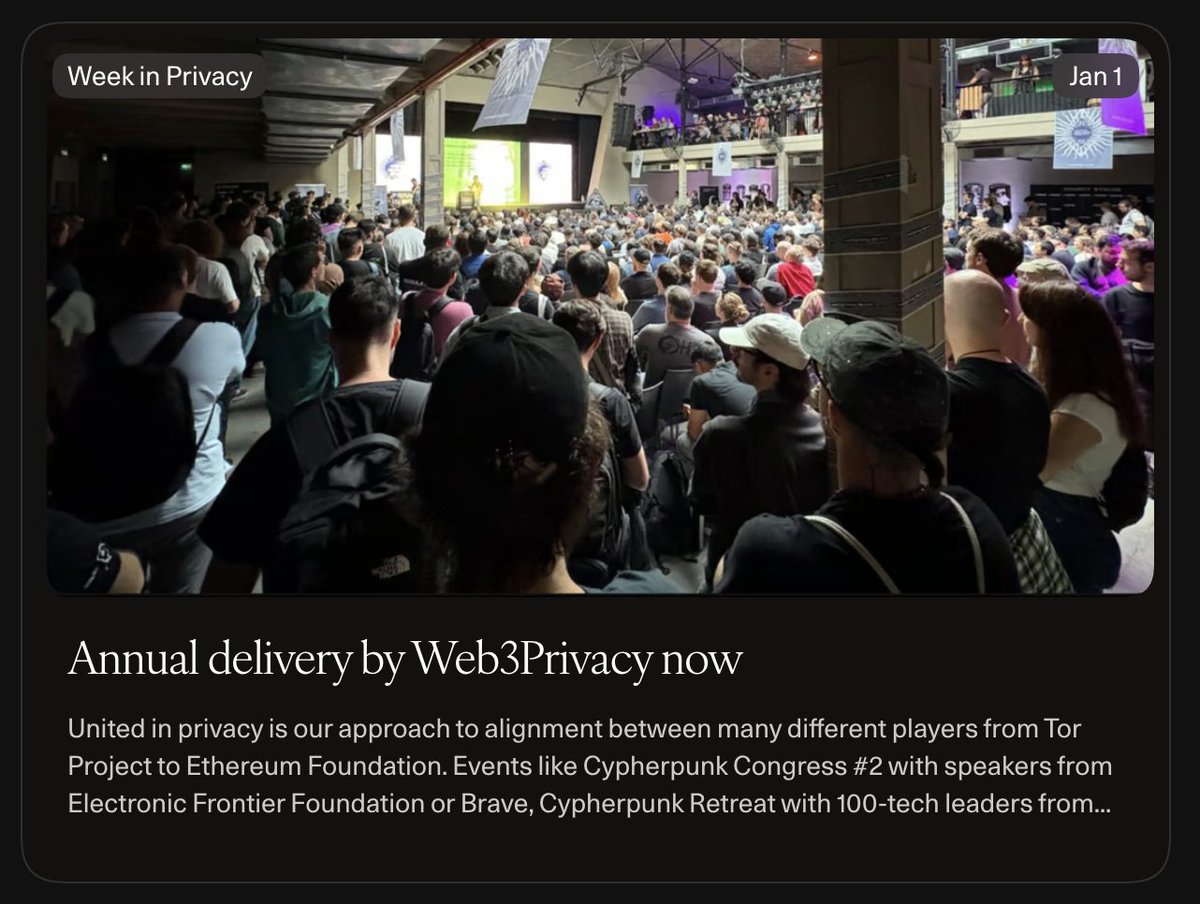 Web3Privacy Now tweet media