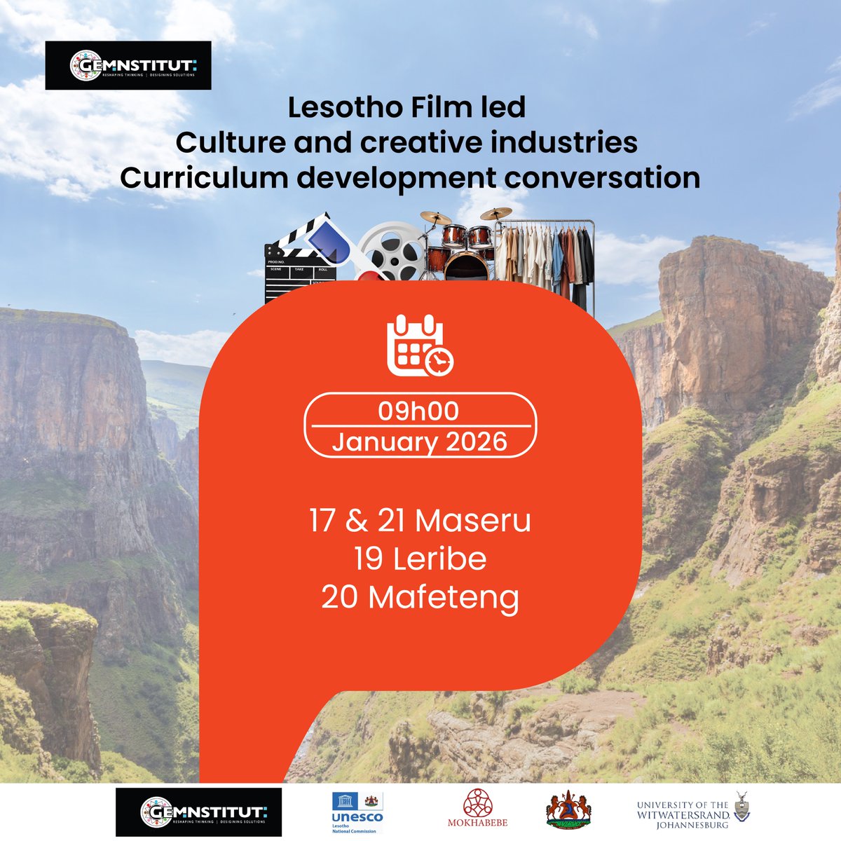 GemInstLS's tweet photo. Vocational Education is key as we develop curriculum mechanisms that will elevate Culture and Creative Industries as an important sector for economic growth in Lesotho starting now.

Register here to participate:Only 50 participants in each district. Hurry!First come first served https://t.co/jLlRT5KBqi