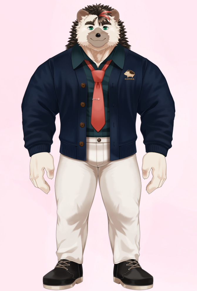 h4riosuke's tweet photo. 【固定用】2026/1/8更新
こんはりー🦔🌸

ハリネズミ系ケモノVtuberの針蒔 桜輔（はりま おうすけ）です～。 
主にゲームや雑談やってます。
三面図できました🌸

イラスト用タグ：#はりま絵
YouTube： https://t.co/KyTLTO7LlK https://t.co/NpiUgMw2vW