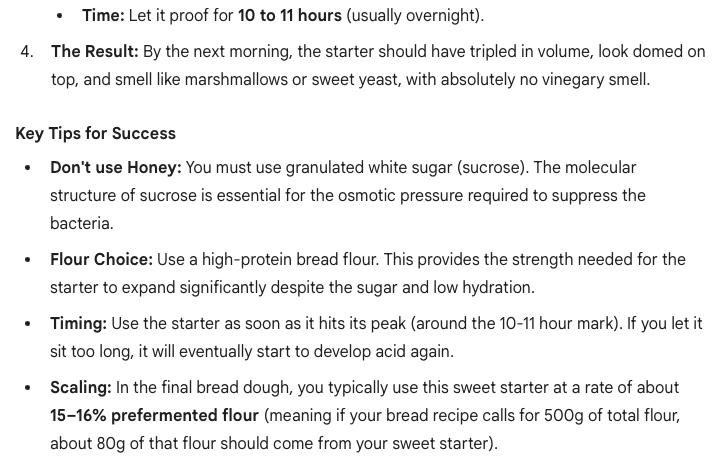 vadaang's tweet image. Jadi belakangan found out kalo sweet stiff starter yg kebanyakan di-share di internet itu salah.

Sekarang nyobain ngikut purist, yang secara keilmuan valid.