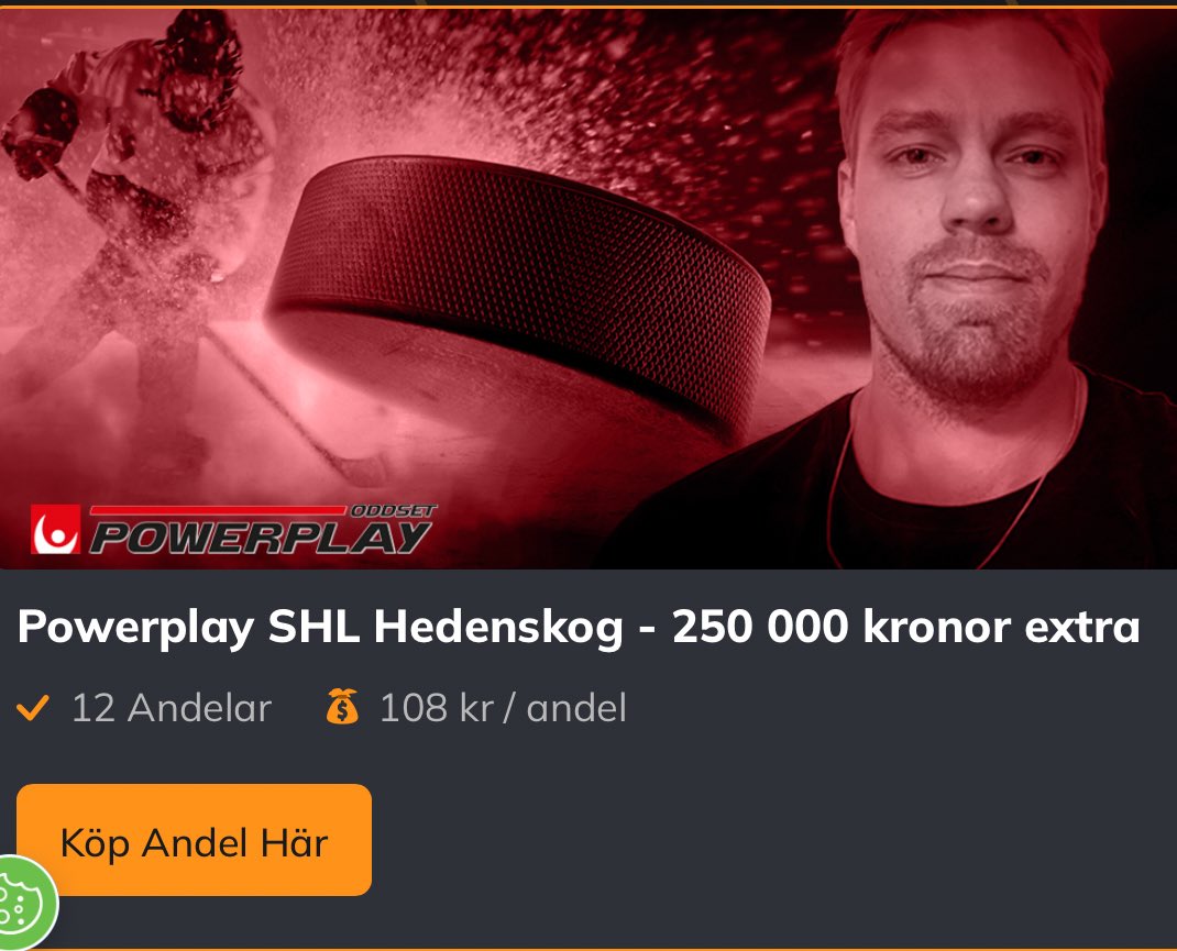 Powerplay igen i vanlig ordning ikväll på SHL 🏒 <a href="/rekatochklart/">rekatochklart</a> 250 000 kr extra i potten, 108 kr/andelen och andelar finner ni här ➡️ rekatochklart.com/andelsspel/