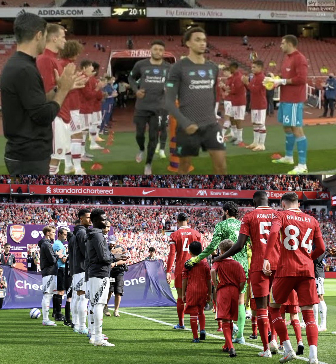 Let it be known that Arteta’s Arsenal gave Liverpool a guard of honor twice and won’t get one in return. Insane dominance 🔥