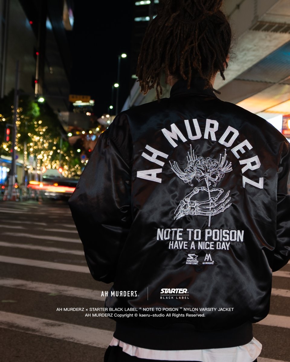 発 売 開 始 !!!!!!!!! AH MURDERZ × STARTER BLACK LABEL 