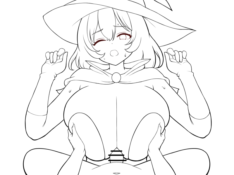 仲間の爆乳魔法使いのおねえさんに馬乗りパ●ズリしまくる話でシコりたいので描いている進捗マン 