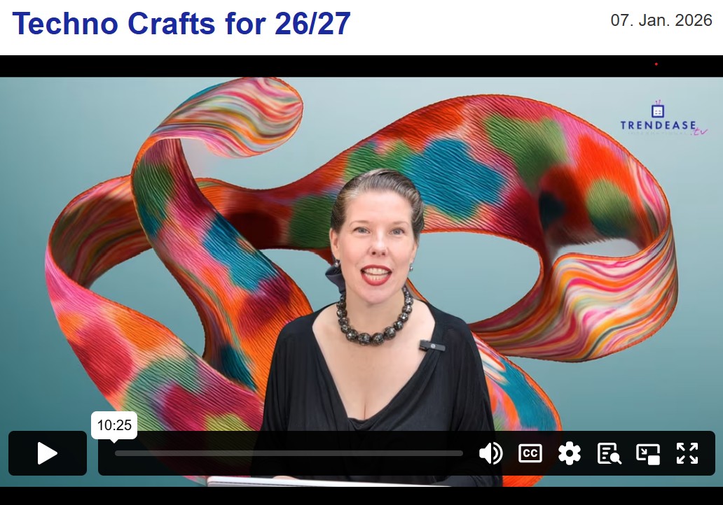 #Trendease DesignVision: 
Techno Crafts for 26/27 at <a href="/heimtextil/">Heimtextil</a> 
Everybody is welcome to view the new episode at the following URL:
trendease.tv/episodes/items…
(alternative link: youtu.be/rN4UnwFsr-s)