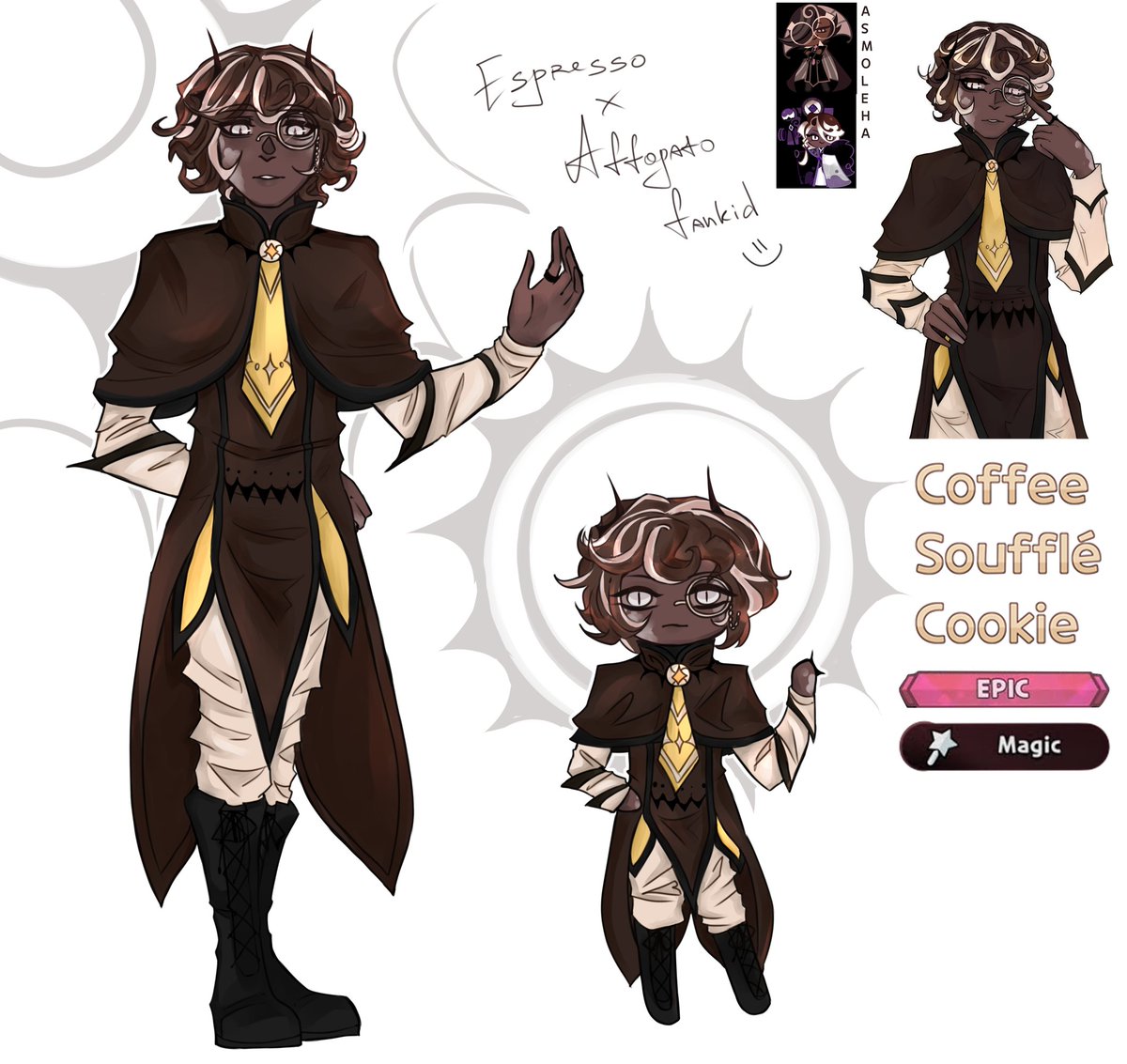 my fankid of espresso and affogato, coffee soufflé cookie!! 

#espressogato #espressocookie #affogatocookie #cookierunkingdom #crkoc