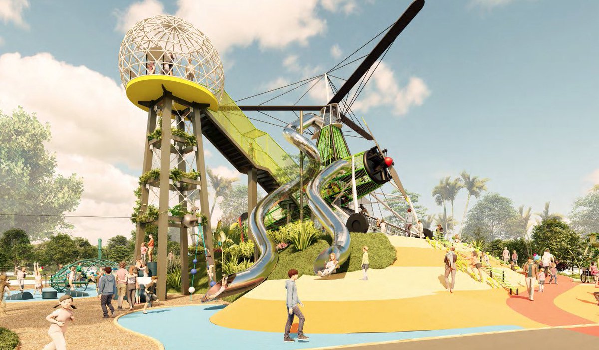 El nuevo espacio, plenamente inclusivo y accesible, estará inspirado en el autogiro de Juan de la Cierva y conectado a un mirador que evoca la cúpula de Emilio Pérez Piñero, junto a otros elementos singulares como el submarino de Isaac Peral, el grifo de Hortensia Martínez y los