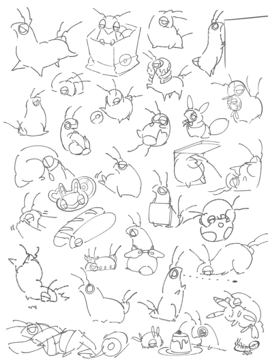 chimo_545's tweet image. ちぃちゃんい～～っぱい描きます！
っていう意思表示の下書き🖊🐛
#ちぃドラー