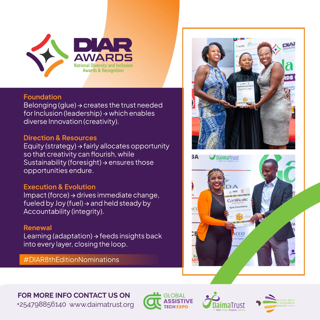 The DIAR Awards 8th Edition honors organizations that put people, equity, and sustainability first.
#DIAR8thEditionNominations
Daima Trust