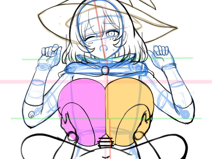 仲間の爆乳魔法使いのおねえさんに馬乗りパ●ズリしまくる話でシコりたいので描いている進捗マン 