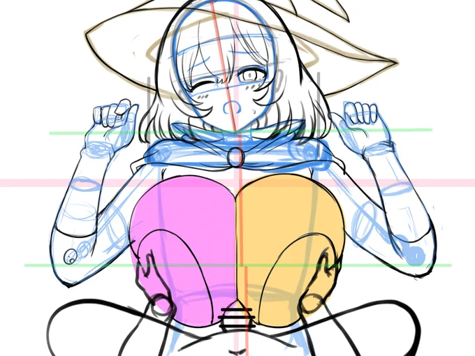 仲間の爆乳魔法使いのおねえさんに馬乗りパ●ズリしまくる話でシコりたいので描いている進捗マン