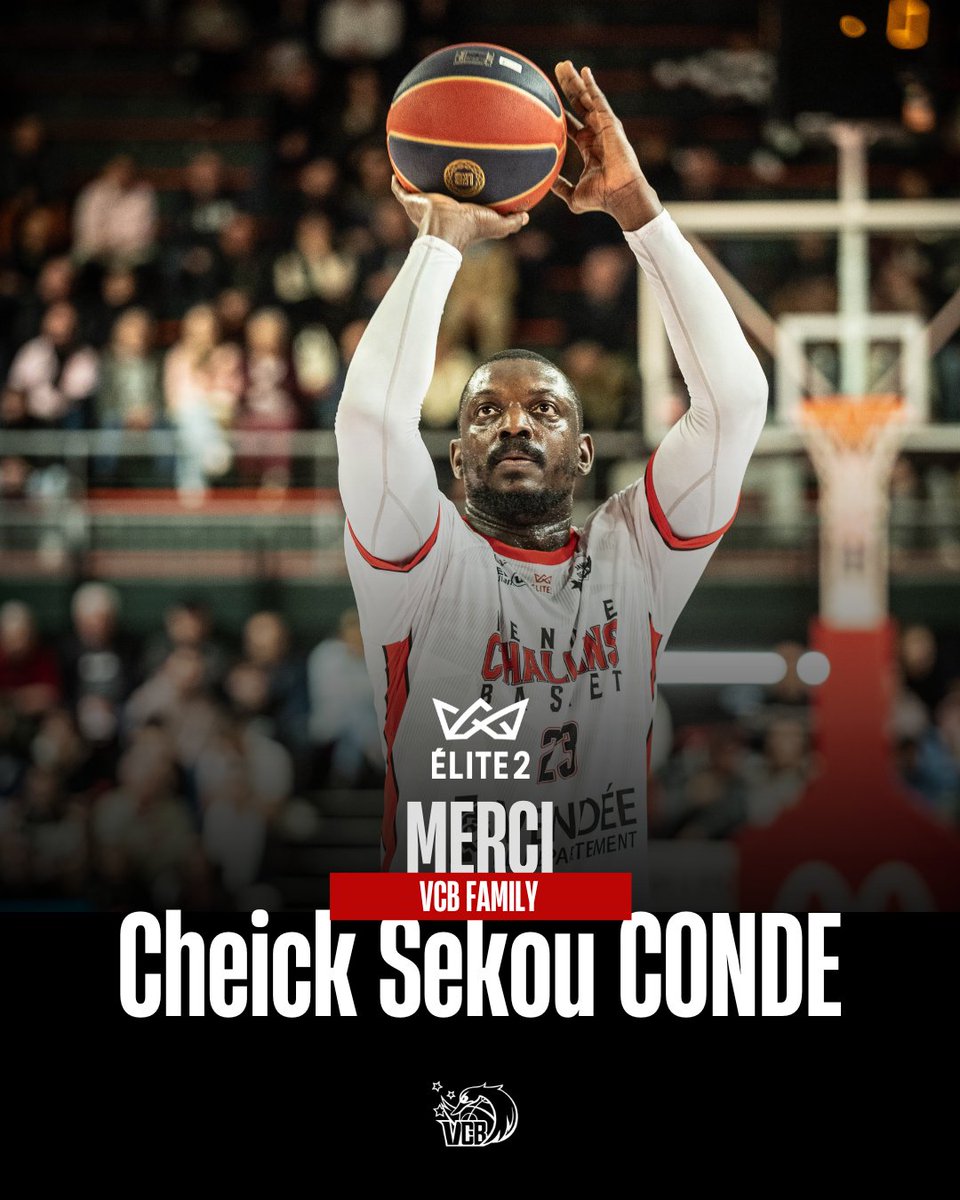 VCBofficiel's tweet photo. 🙏 𝗠𝗘𝗥𝗖𝗜 𝗖𝗛𝗘𝗜𝗖𝗞 ! Engagement, sérieux, esprit d’équipe... Arrivé pour pallier l'absence de Luka Nikolic, l'ensemble de la #TeamVCB remercie Check Sekou Condé pour son professionnalisme et son investissement sous nos couleurs. ⚪🔴 https://t.co/rWjDHJFuoA