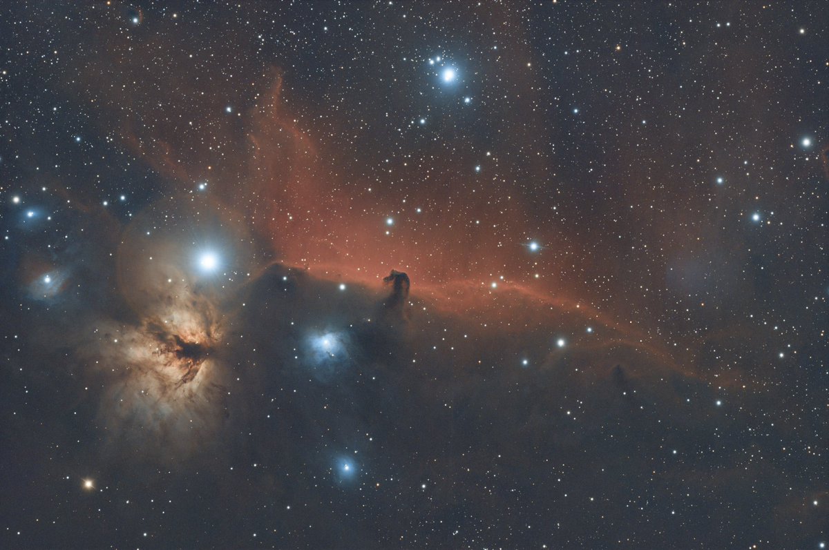 hige_photos's tweet image. 馬頭星雲と燃える木
アルニタクにハロが出てるなー

#astrography