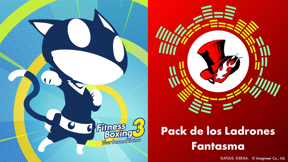 NintendoES's tweet image. ¡Roba corazones mientras das puñetazos siguiendo el compás! Ya está disponible el contenido descargable «Pack de los Ladrones Fantasma» para #FitnessBoxing3: incluye cinco temas y tres camisetas con diseños temáticos.