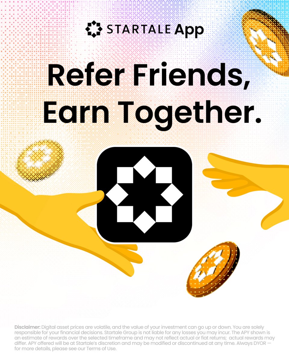 StartaleGroup's tweet image. Your friends earn. You earn too.