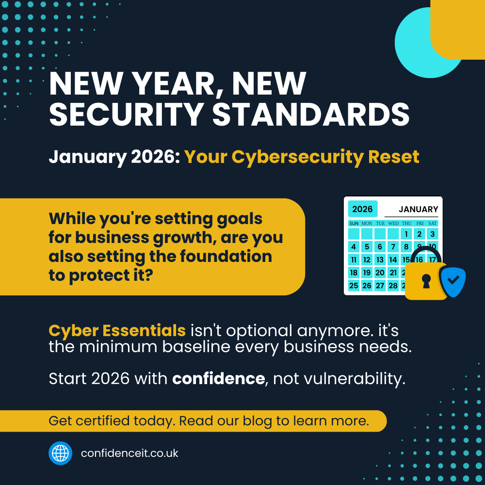 2026 is here. New goals, fresh budgets and the right moment to fix what’s been overlooked.

While planning growth, are you planning to protect it?

Start the year with confidence: visit-our.link/tJjhDvf

#CyberEssentials #CyberSecurity