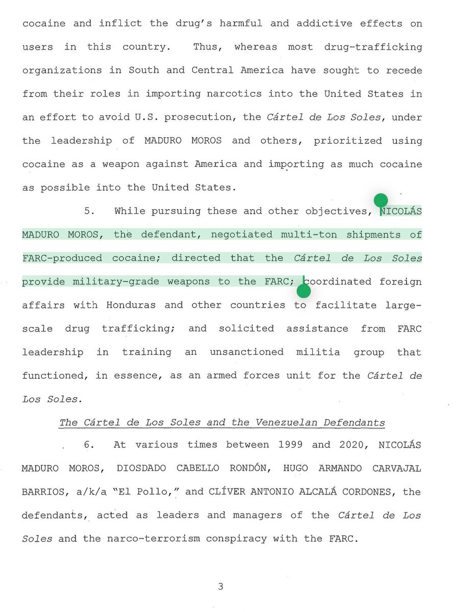 PalomaValenciaL's tweet image. La articulación entre el Chavismo y las FARC era precisa.

Las FARC producían la cocaina, Maduro negociaba los envíos a Estados Unidos y el Cartel de los Soles (la cúpula del chavismo) le suministraba armamento militar a las FARC.