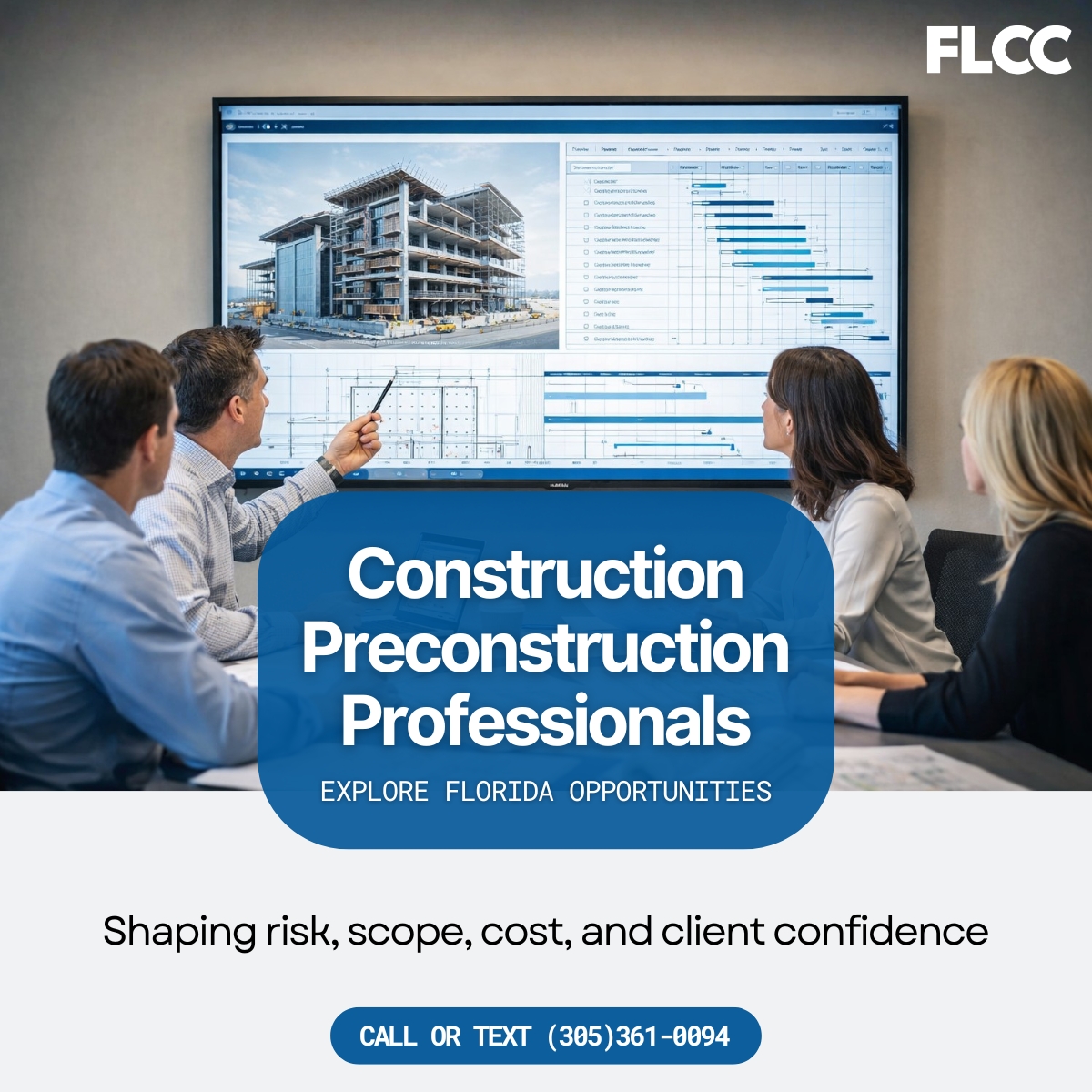 Preconstruction professionals shape risk, scope, cost, and client confidence long before ground is broken.

If you lead projects through clarity and planning, Florida opportunities are ready for you. Call/Text 305-361-0094 

🔗 floridaconstructionconnection.com