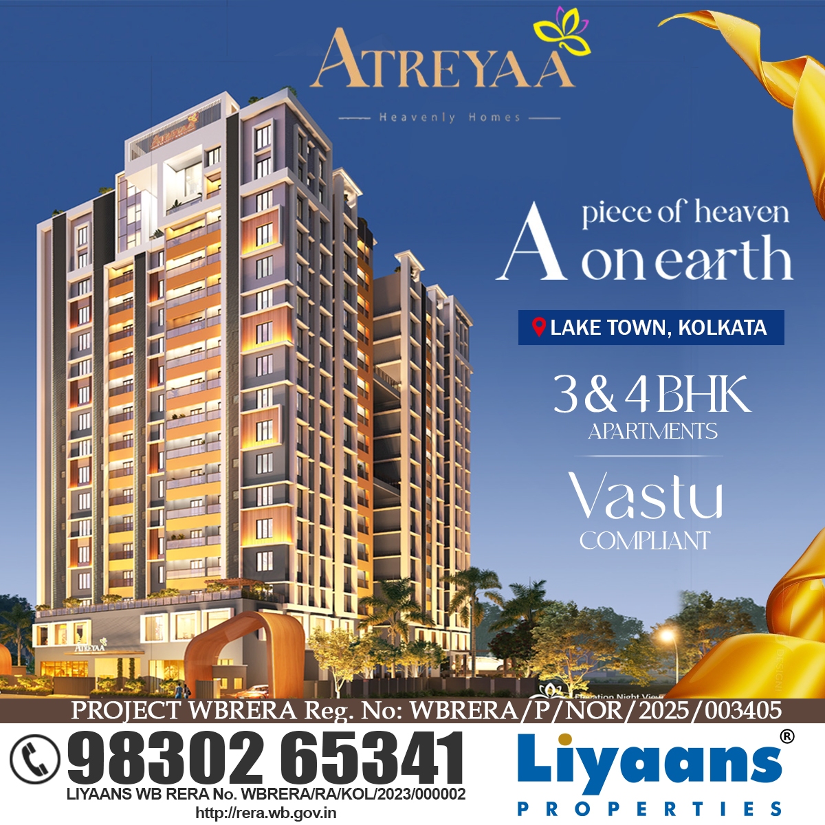 liyaansproperty's tweet image. Atreyaa, Lake Town with spacious and well-planned 3 &amp;amp; 4 BHK apartments designed to offer comfort, elegance, and positive Vastu planning in a prime Kolkata location.  Call 98302 65341 or Visit liyaans.com/project/atreyaa
 #LakeTown #3BHK #4BHK #VastuCompliant #PremiumApartments