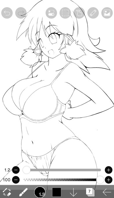 なんかデジタル絵で拡大して描くのはやめたほうがいい、誰もそこまで見てない…みたいなのを見かけたけど知るかそんなもん 見てるかどうかどうでもいい 下着の装飾を何度も描いては消して…の繰り返しでピッタリハマったときが快感だからナンボでも拡大するわ