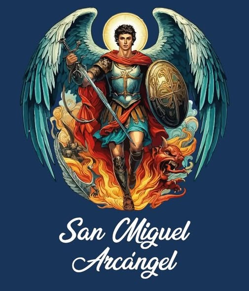 San Miguel Arcángel, Príncipe de la Milicia Celestial, arroja al infierno a Satanás y los demás espíritus malignos que vagan por el mundo. Amén