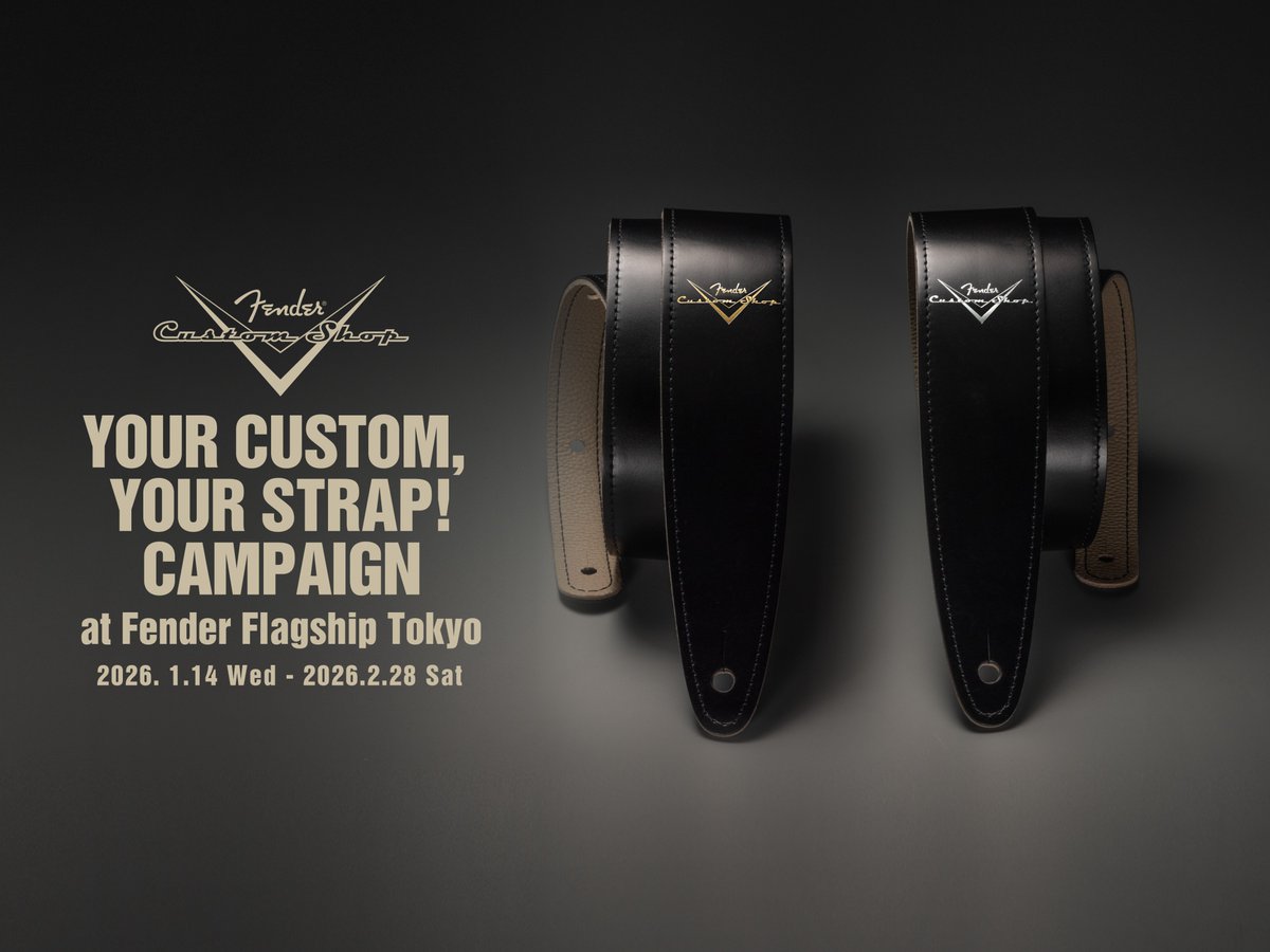 【極希少・非売品】Fender Custom Shop旗艦店限定レザーストラップ 極希少・非売品】Fender Custom Shop旗艦店限定レザーストラップ