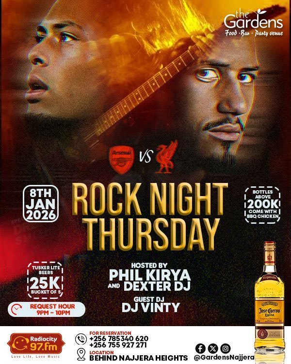 Tonight I join <a href="/PhilKirya/">Phil Kirya</a> &amp; <a href="/dexterdj__Ug/">🅼🅰🅸🅽🅴🆂🆃☆</a> at The Gardens Najjera for #RockNightThursdays. You don’t wanna miss