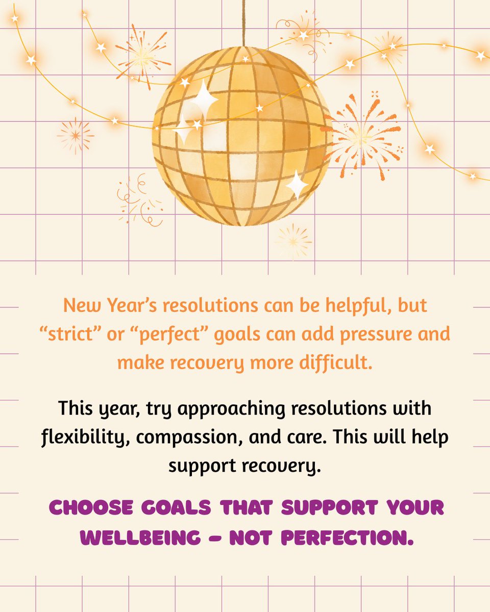edgi_uk's tweet photo. Happy New Year, EDGI UK community!✨
It’s not resolutions that are the problem - it’s pressure to be perfect.
This year, focus on mindful goal-setting: prioritise wellbeing and try break bigger goals into smaller, manageable steps🧡 https://t.co/SgZ7OMgEX4
