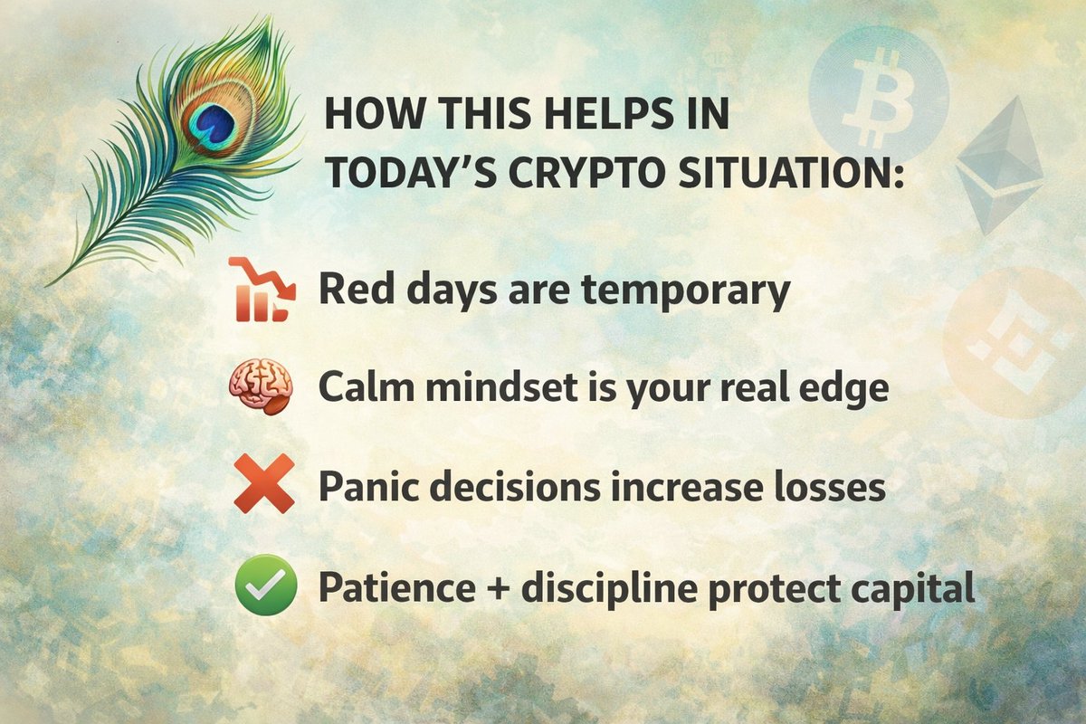 MayurWeb3's tweet image. मात्रास्पर्शास्तु कौन्तेय शीतोष्णसुखदुःखदाः।
आगमापायिनोऽनित्यास्तांस्तितिक्षस्व भारत॥

"happiness and distress come and go like the seasons.
They are temporary—learn to endure them."

 - Bhagwad Geeta 

The market makes noise; winners stay calm.” 🧘‍♂️📊