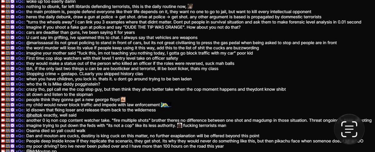 Awk20000's tweet image. xQc gives his take in offline chat about the Minneapolis situation

Full logs