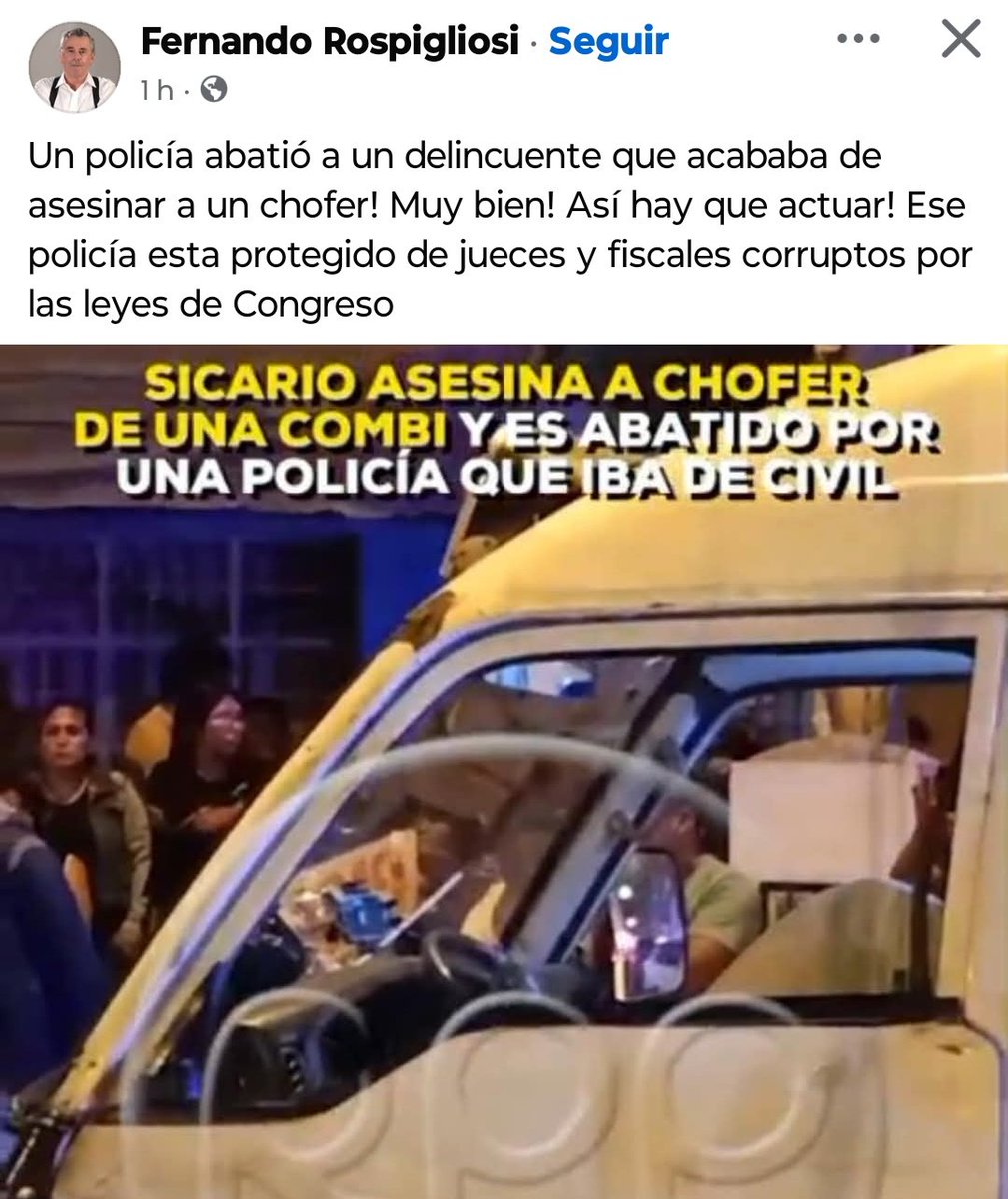 martinfiera's tweet image. Ningún policía en el Perú está preso por cumplir su labor, la ley fue clara siempre, la PNP puede hacer ser uso de su arma de reglamento en defensa de su vida y de terceros,en un enfrentamiento. Congreso legalizó el homicidio de ciudadanos sin justificación, tribilin viejo miente