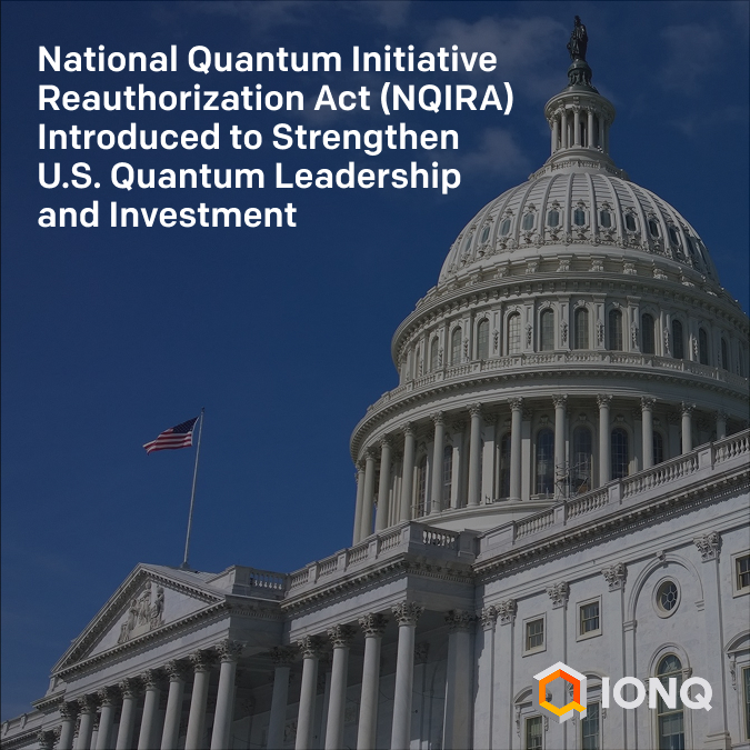 Today, U.S. Senators introduced the National Quantum Initiative Reauthorization Act. This bipartisan legislation strengthens U.S. leadership in quantum, accelerates real-world applications, and reinforces quantum innovation as vital to our economy and national security.

Thank