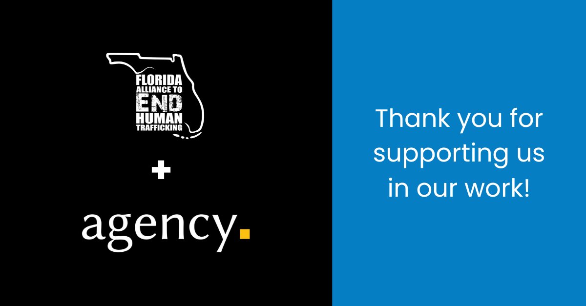 This Human Trafficking Prevention Month, we are deeply grateful to Agency, Inc. for serving as a pro bono strategic communications partner.

Their expertise and support have played an important role in helping us clearly communicate our mission and expand awareness. Thank you!