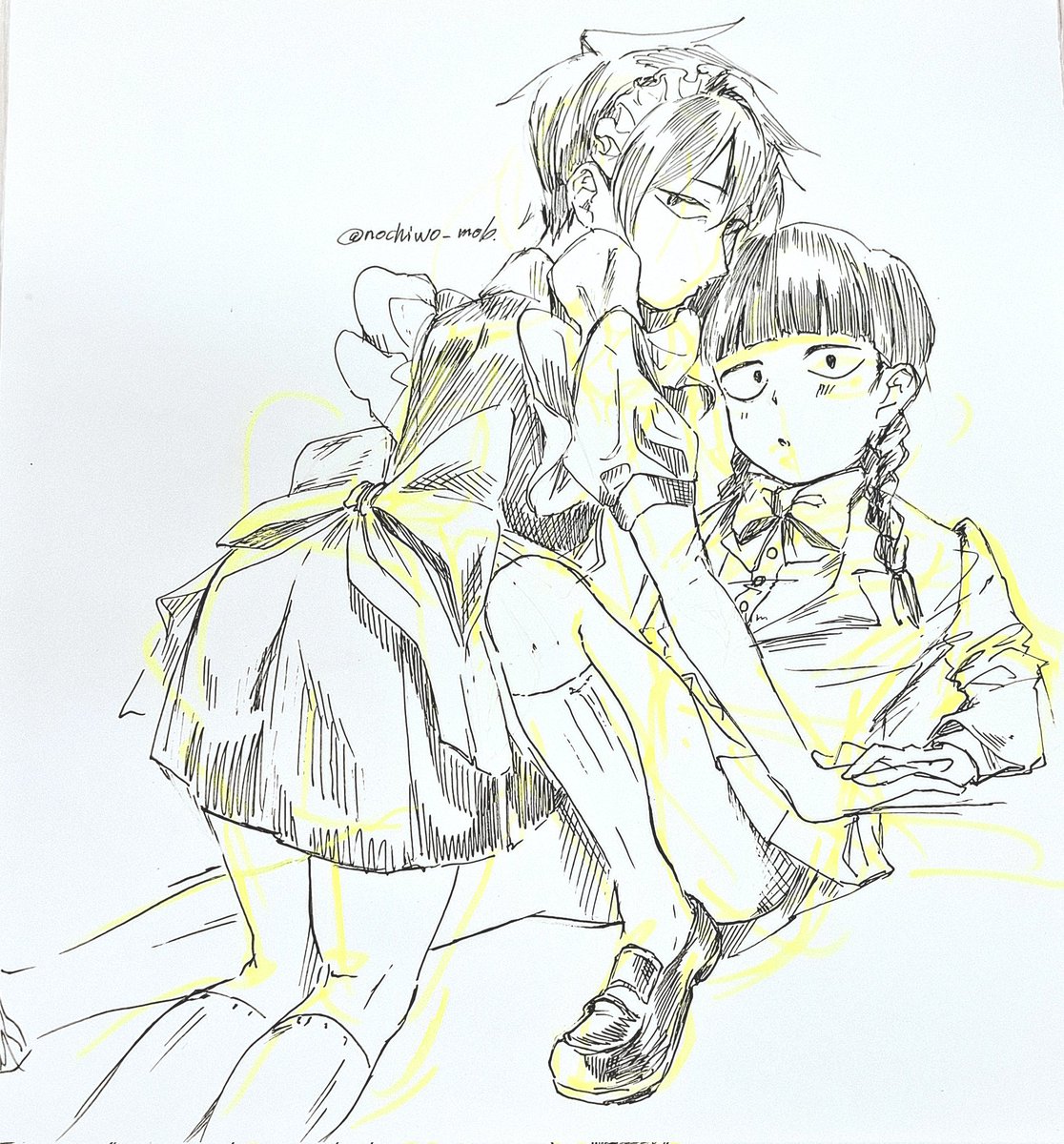 休憩中に描いた