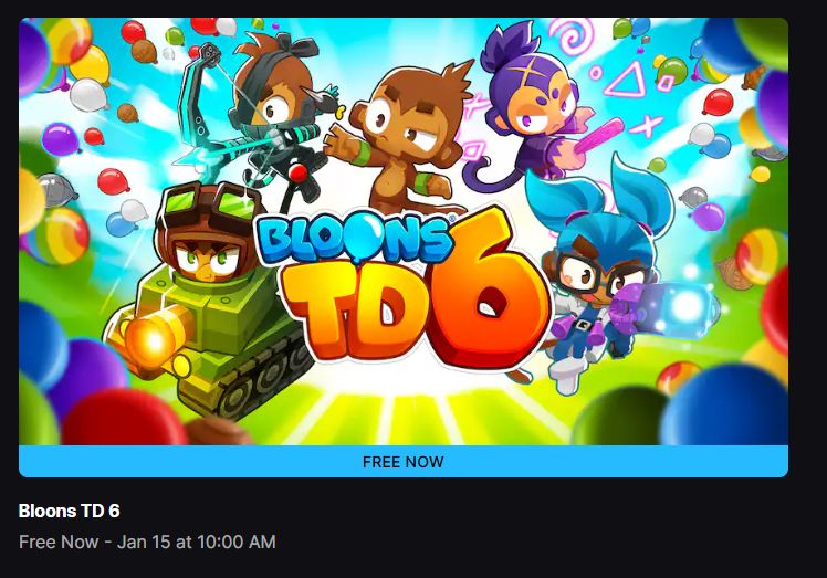 Wario64's tweet image. Bloons TD 6 is free on Epic Games Store buff.ly/aadJJDg 

Bouncemasters free on mobile:

iOS buff.ly/4Fd1CzS 
Android buff.ly/Vx0m23X