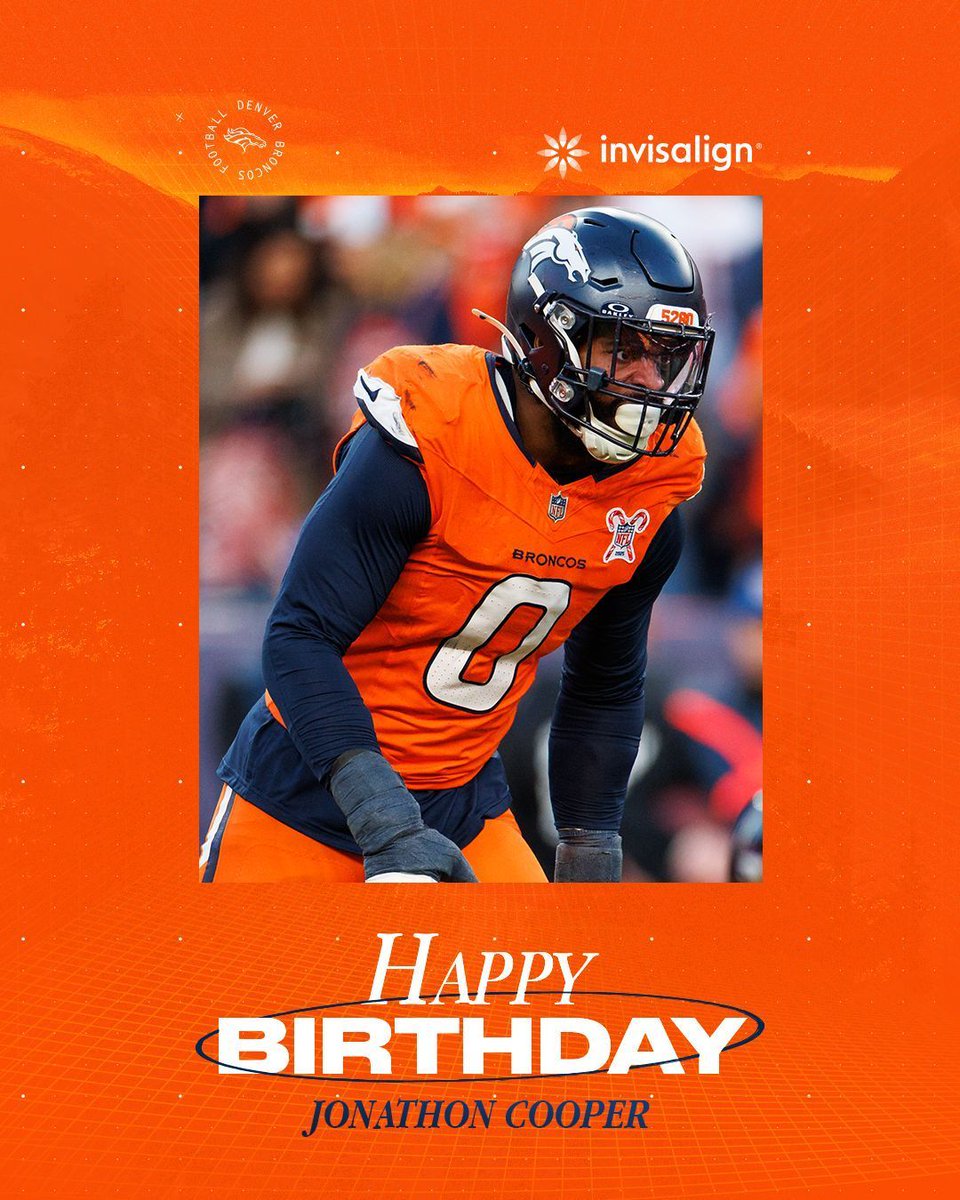 Broncos's tweet image. RT to help us wish @jonathoncooper7 a happy birthday! 🥳