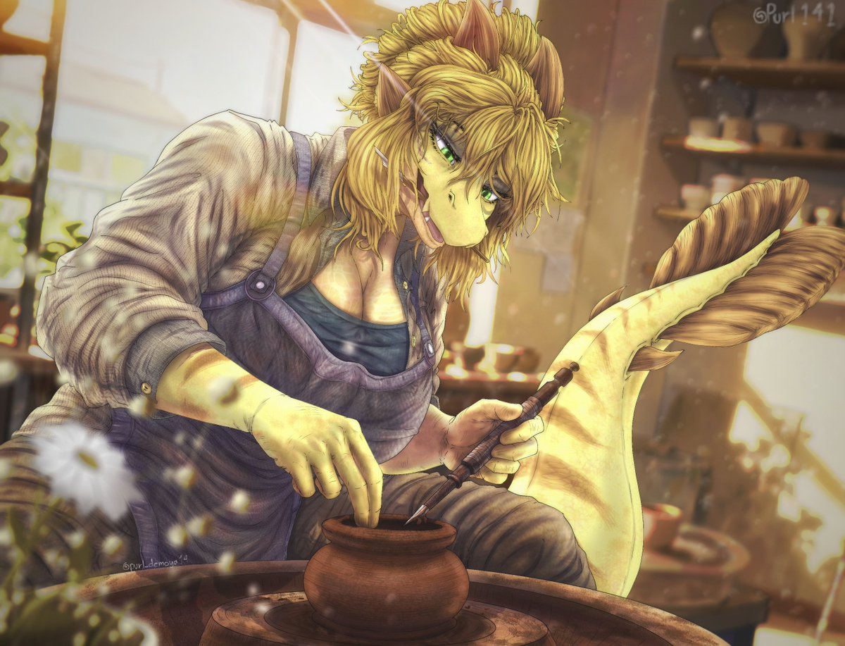 Purl141's tweet image. Hannah doing pottery

Comm by: discord @ mojave

#art #DEVLOG  #Snootgame #snootgamefanart #Iwanihugthatgator #furry