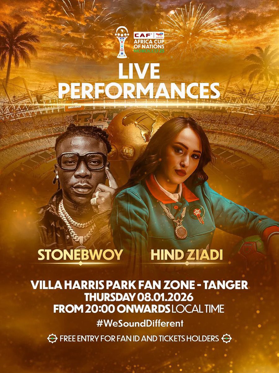 Augustus100's tweet image. Stonebwoy takes Ghanaian music to the AFCON Fan Zone as the FIRST EVER to do it.
#StonebwoyAtAFCONFanZone