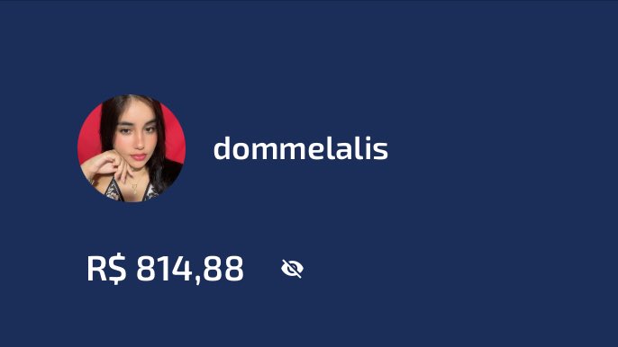 dommelalis's tweet image. Missão: bater R$1.000 no LivePix.

Atualmente faltam cerca de R$200 para concluir a meta. Todos devem fazer envios lá para que o valor total seja alcançando até o dia 10.

🔗 livepix.gg/dommelalis

findomme | findom | findompt | findomuk | moneyslave | finsub | chien | goddess