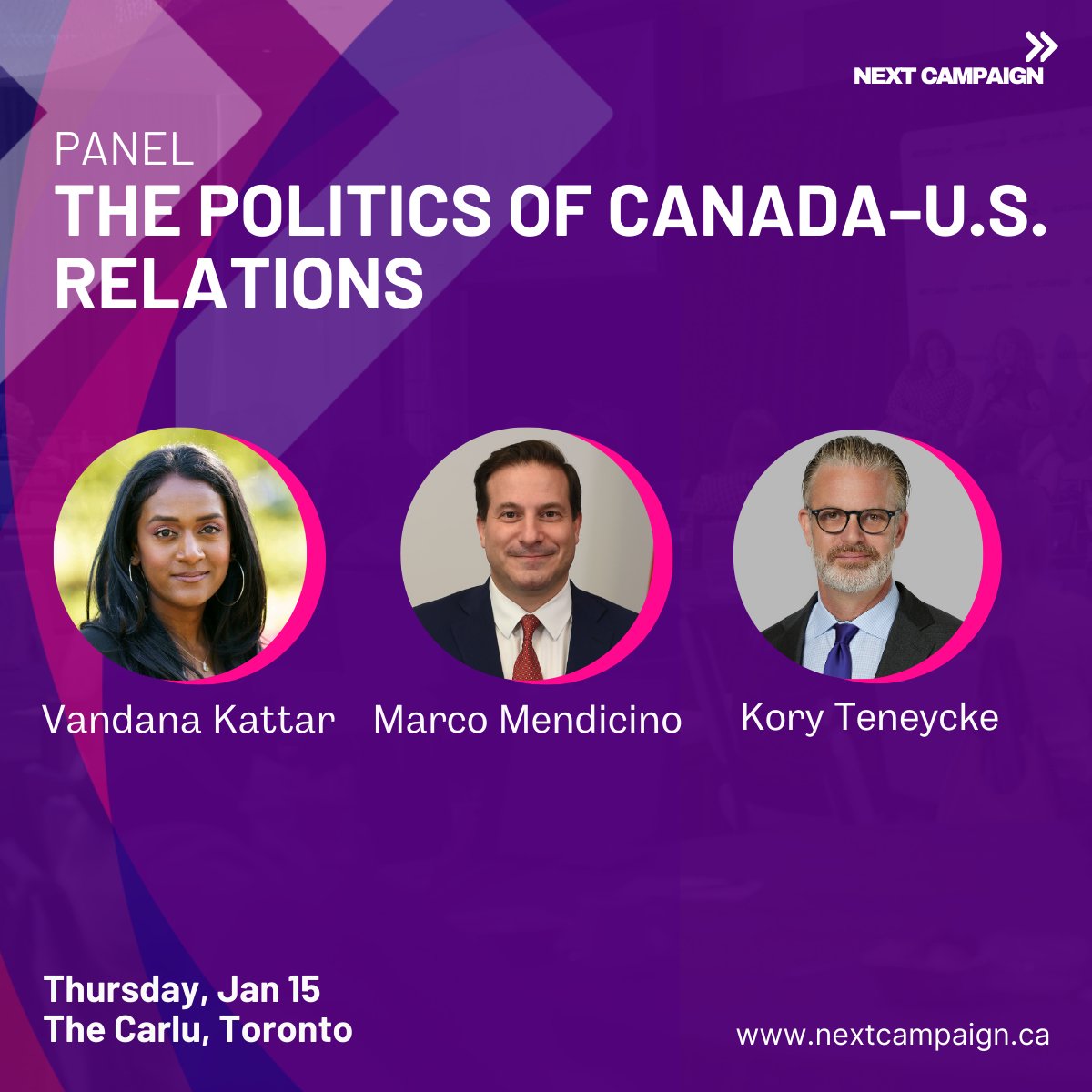 The Canada-U.S. relationship has dominated the political and policy landscape, and this will continue in 2026 with CUSMA renegotiations and aggressive and unpredictable U.S. foreign policy. Our panel of veteran political experts will analyze how the Canada-U.S. relationship will