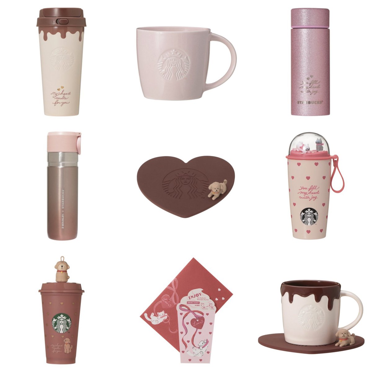 스타벅스 발렌타인 기념 텀블러 머그컵 🎀
초코시럽 뿌려진 느낌의 머그컵 사고 싶어요