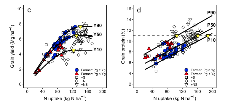 #AgroEcosistemas🇦🇷
#Cebada #Rendimiento #Proteina
#N #S #Brechas
Fede Gomez💪dde su Doc <a href="/epg_fauba/">Escuela para Graduados “Ing. Agr. Alberto Soriano”</a>  <a href="/AgronomiaUBA/">FAUBA</a> 
La >Productividad del N ¡y! Rend se logran con Proteina <11% requiere industria🇦🇷

9.5-10% es + compatible🧐con lograr
<< Brechas Rend y Prot
Fertilizando con más N!