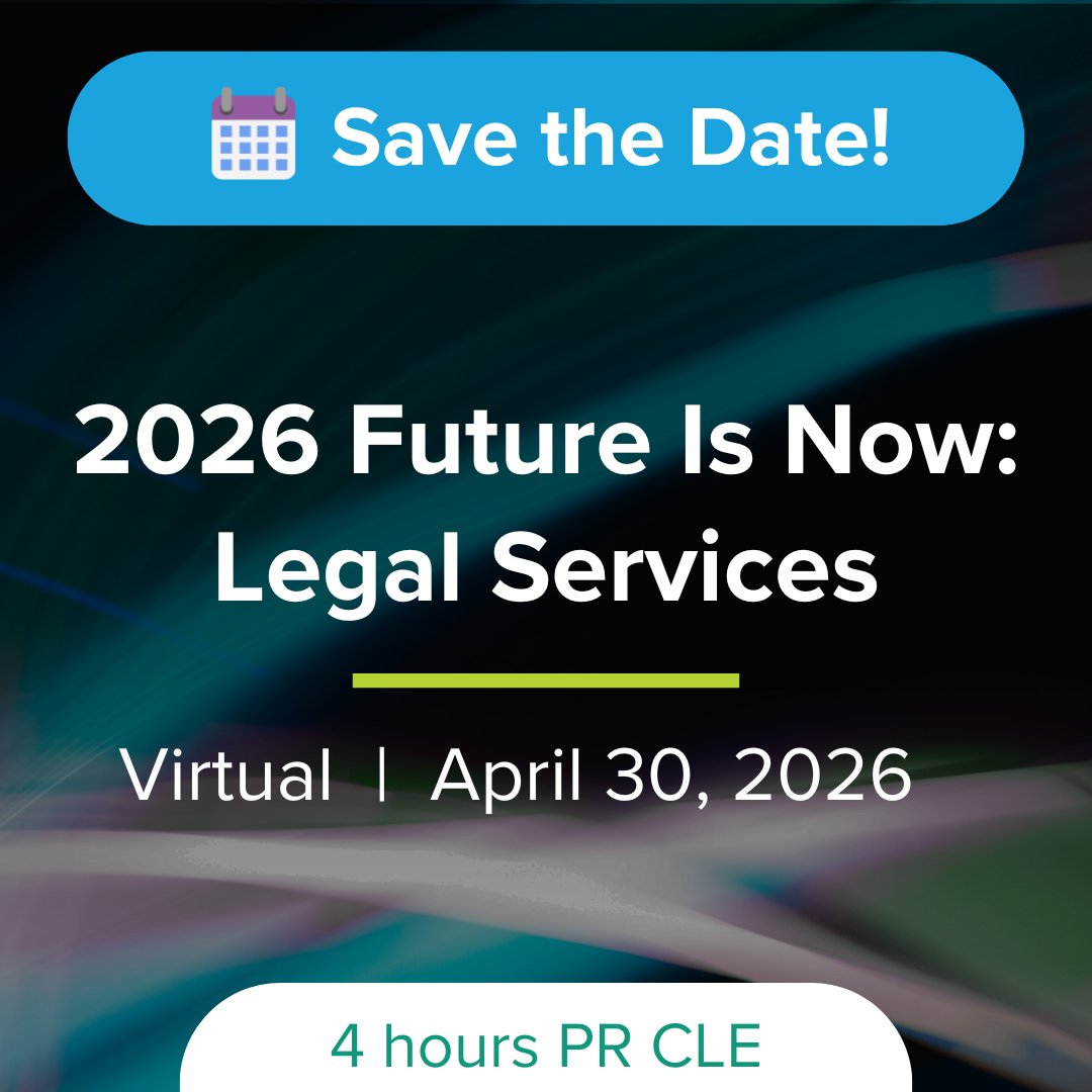 palmerlaw's tweet photo. 🚨🗓️ Save the Date!

2026 Future Is Now: Legal Services conference will be held virtually on April 30, 2026, 12-4:30 p.m. CDT 
💡🧠

#LegalTech #LawFirm #LegalEd #CLE https://t.co/ZeYObJN6IR
