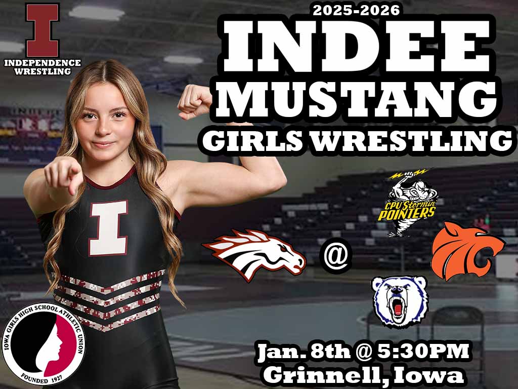 IndeeWrestling's tweet image. The Independence Girls travel to Grinnell to take on Grinnell, Center Point-Urbana, and BGM!  Wrestling starts at 5:30PM! #iahswr 

Follow:
trackwrestling.com/tw/seasons/Loa…

Watch:
youtube.com/live/U0qkJSW0y…
