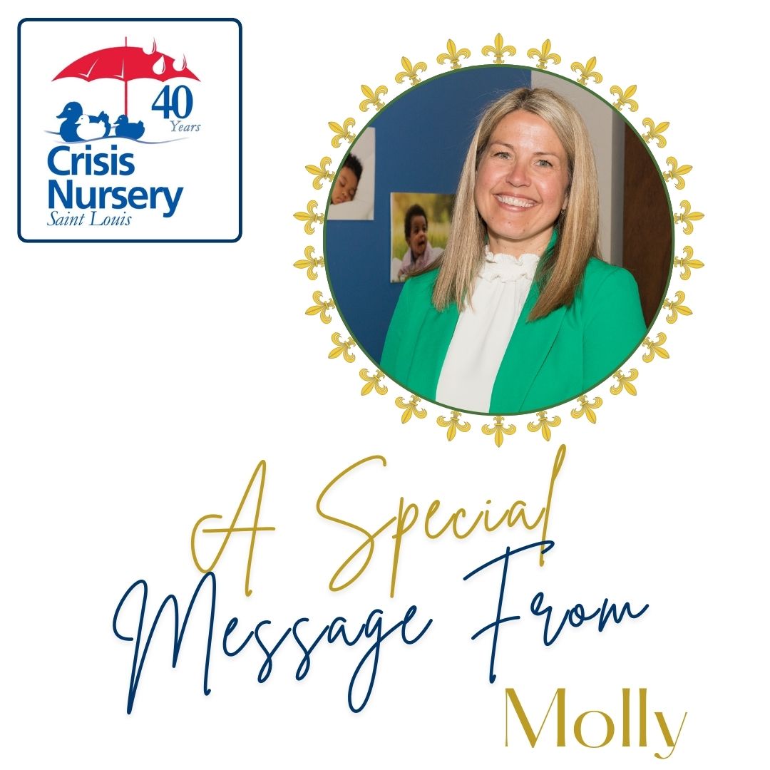 STLCrisisKids's tweet photo. 40 years of care, connection, and community 💛
Molly reflects on our journey—and invites you to explore our new anniversary page celebrating this milestone and what’s ahead.
👉Read more: https://t.co/GMhZDQ1k5A 
#SaintLouisCrisisNursery #SLCN #PreventingChildAbuse #40Years https://t.co/L0PWw85Z16
